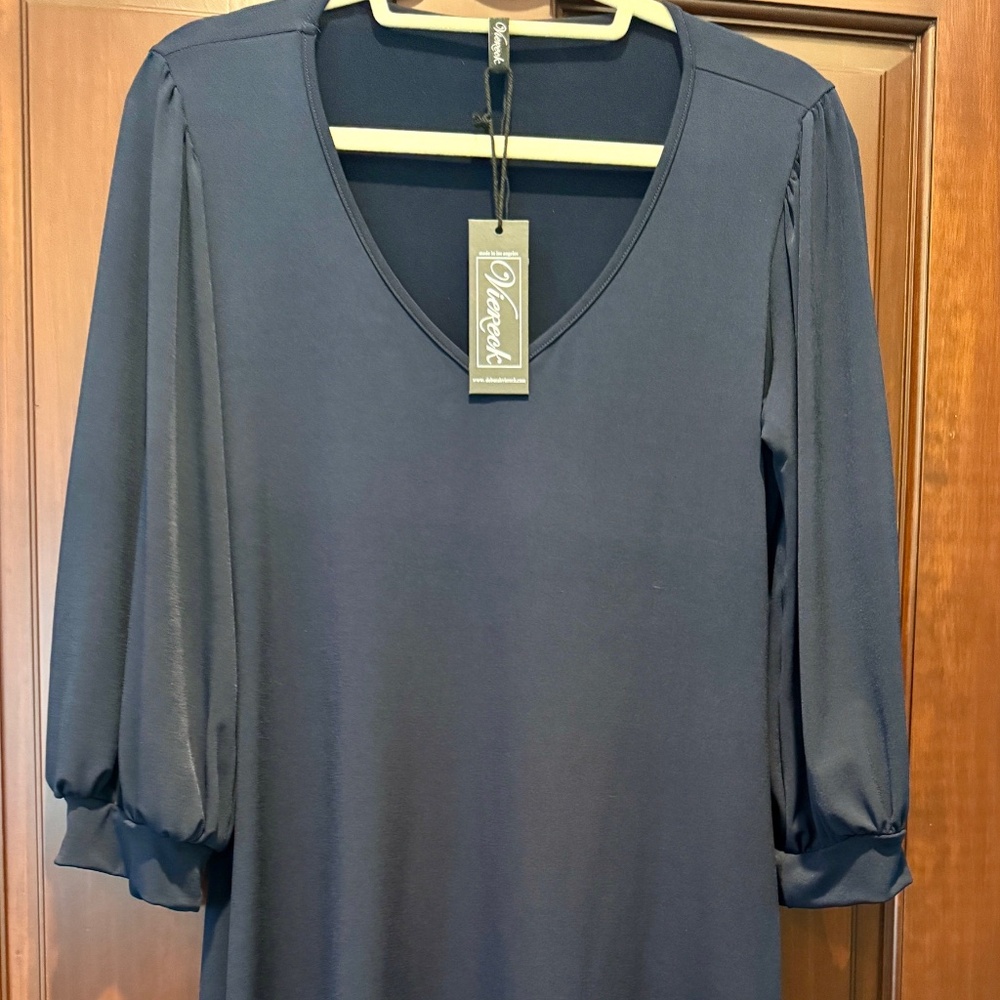 Deborah Viereck Dress NWT Navy Size L